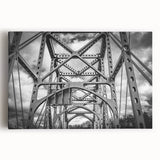 Black and white stretched canvas of Delaware scenery, ideal for kitchen wall art.