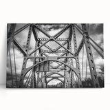 Black and white stretched canvas of Delaware scenery, ideal for kitchen wall art or bedroom ambiance.