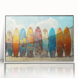 Acrylic print of Kauai landscape in art deco style with vibrant green and blue tones, ideal for modern art wall decor.