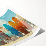 Extra large wall art featuring line art flowers and a Hawaiian Kauai landscape on a rolled print.