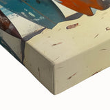 Black and white landscape art painting of Kauai on stretched canvas, ideal for bedroom decor.