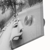 Large abstract wall art of Idaho scenery in muted earth tones on acrylic glass, ideal for dining room ambiance.