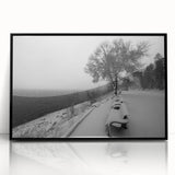 Large abstract wall art depicting a serene Idaho landscape in muted earth tones on a framed acrylic panel.