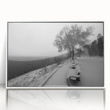 Acrylic print of Idaho scenery in art deco style, featuring muted earth tones, ideal for modern nursery wall decor.