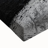 Black and white landscape art painting of Idaho scenery on large stretched canvas, suitable for bedroom wall decor.