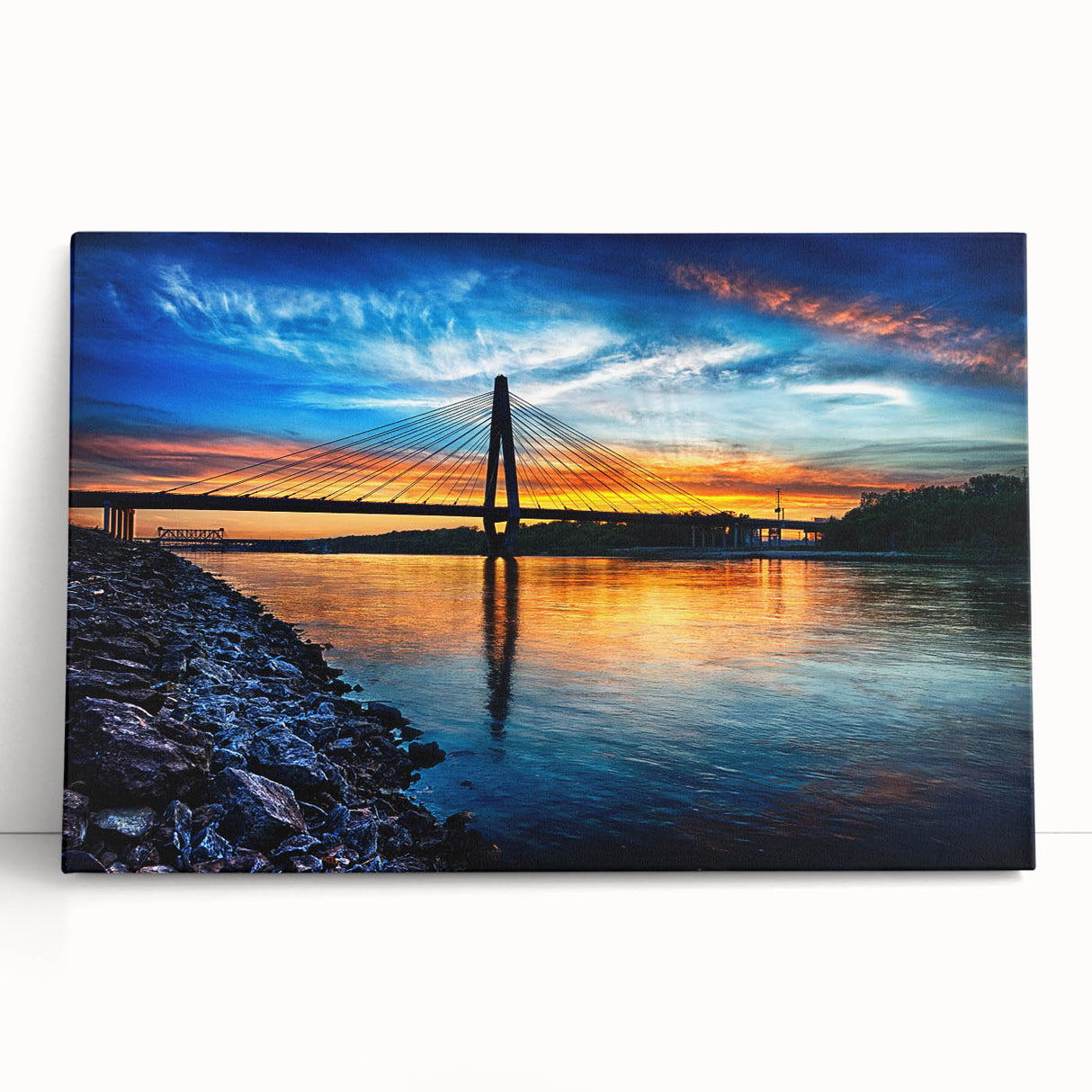 Black and white photo of Kansas scenery on large stretched canvas, ideal for kitchen wall art or bedroom decor.