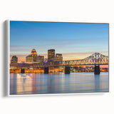 Vintage poster art of Kentucky scenery on framed canvas, featuring colorful art in extra large size.