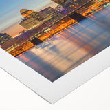 Art deco poster of Kentucky scenery in soft pastel colors on rolled canvas, suitable for dining room decor.