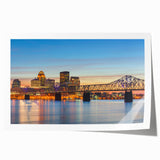 Extra large rolled print of a Kentucky landscape with vibrant greenery and floral elements, ideal for art wall dining room.