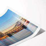 Extra large wall art featuring minimalist line art flowers in black on white, rolled print format.