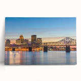 Black and white large art print of Kentucky scenery on stretched canvas, ideal for kitchen wall art or bedroom decor.