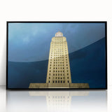 Large abstract wall art of a Louisiana landscape in muted earth tones on a framed acrylic.