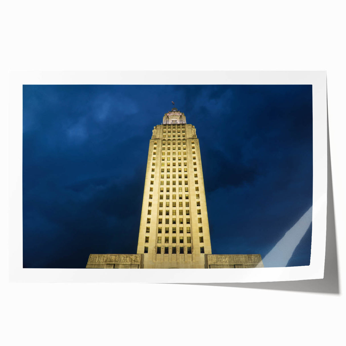 Vivid floral art of Louisiana scenery on a rolled print, suitable for art wall dining room.