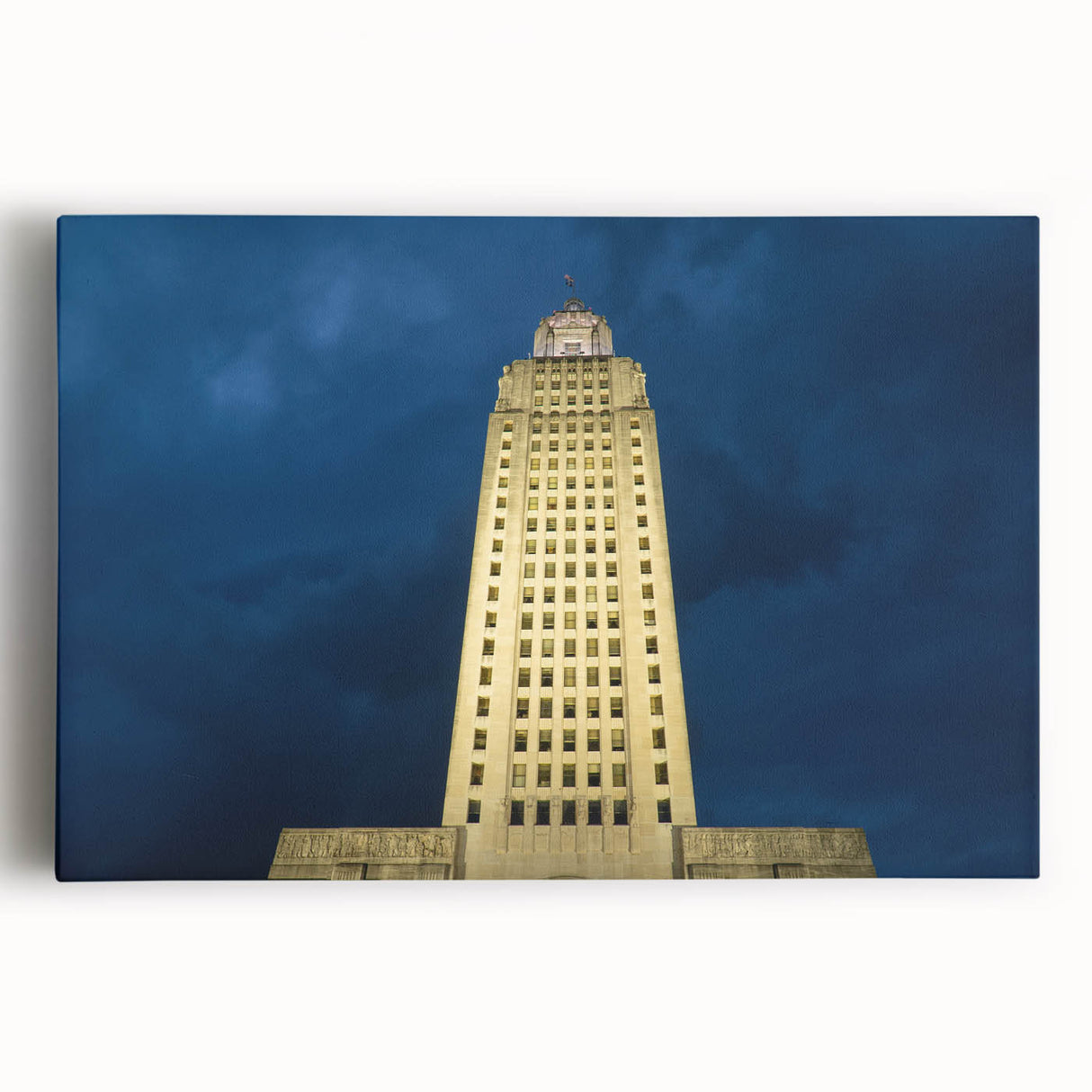 Black and white photo of Louisiana scenery on large stretched canvas, suitable for kitchen wall art.
