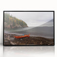 Large abstract wall art of Acadia, Maine in muted earth tones on a black framed acrylic.