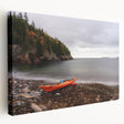 Acadia National Park scenery on large stretched canvas, featuring vibrant green and blue tones.
