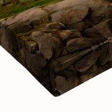 Black and white landscape art painting of Maine scenery on large stretched canvas, ideal for bedroom wall art.