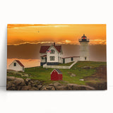 Black and white photo of Maine's rugged coastline on large stretched canvas, ideal for kitchen wall art.