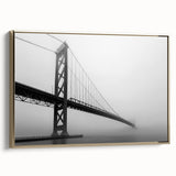 Detroit skyline depicted in muted gold and black tones on a framed canvas, suitable for bedroom wall art.