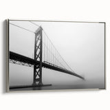 Framed canvas of a vintage-style Detroit landscape in colorful hues, ideal for office wall decor.
