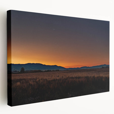 Large canvas print of a Montana landscape in rich earth tones, suitable for kitchen wall art.