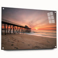 Acrylic print of a large abstract depiction of New Jersey scenery in muted earth tones.