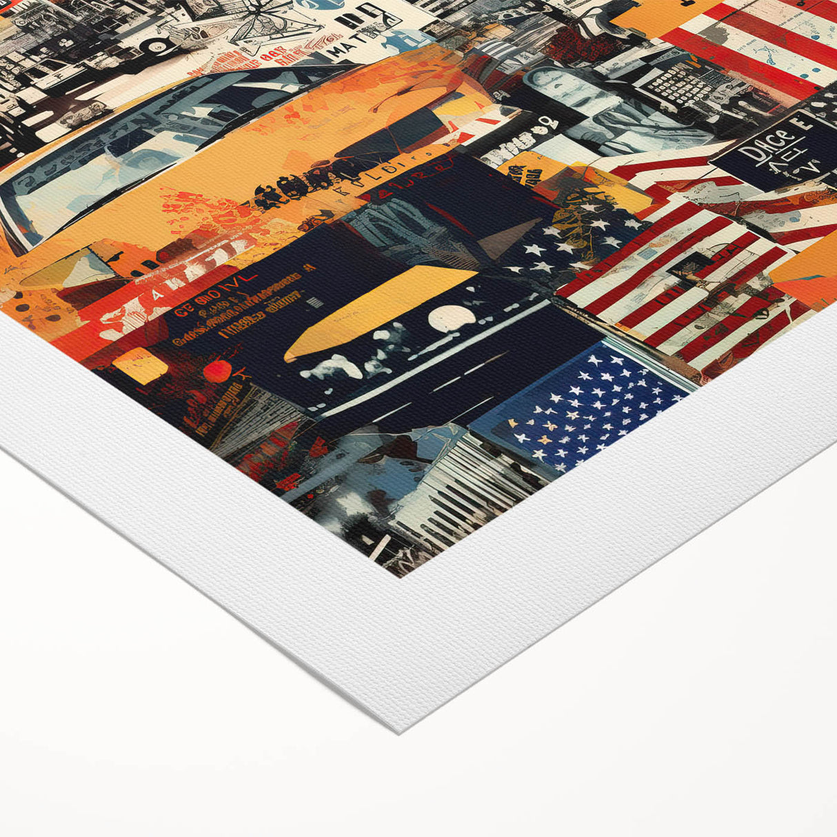 Art deco poster of Manhattan skyline in monochrome tones on rolled canvas, suitable for dining room wall art.