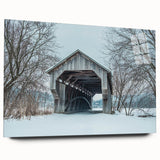 Acrylic print of a Vermont landscape in muted earth tones, ideal for bedroom or dining room art.
