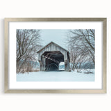 Textured abstract art print of Vermont scenery in muted earth tones on a framed silver mat, ideal for bedroom art.