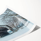 Extra large rolled print featuring line art flowers in muted earth tones, ideal for large living room wall art.