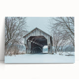 Black and white stretched canvas of a Vermont landscape, ideal for kitchen wall art or bedroom ambiance.