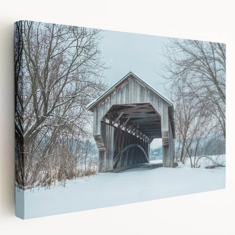 Scenic Vermont landscape on large stretched canvas, featuring autumn colors, ideal for kitchen wall art.
