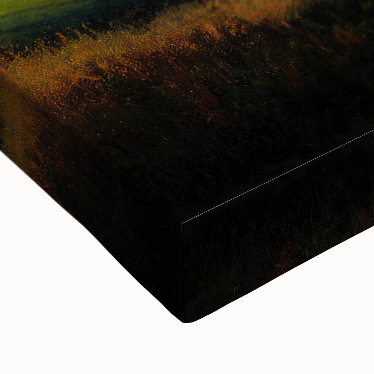 Large art depicting the rolling hills of the Palouse in black and white on stretched canvas, suitable for bedroom wall decor.