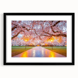 Abstract art print of Seattle skyline in vibrant colors on a large textured canvas, ideal for living room decor.