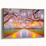 Vintage poster art of Seattle landscape on framed canvas, featuring black and gold tones, suitable for bedroom wall art.