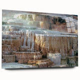 Acrylic print of Yellowstone scenic landscape in natural colors, ideal for bedroom or dining room art.
