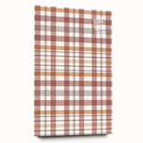 Large abstract wall art on acrylic glass depicting fall colors in a swirling pattern.