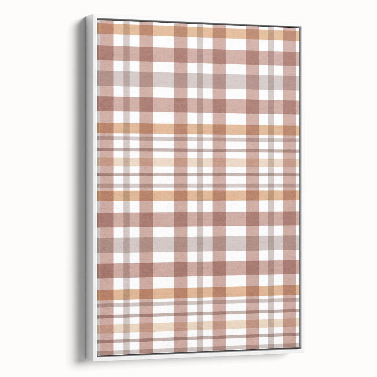 Vintage poster art of an autumnal scene on framed canvas, with warm orange and brown tones, ideal for living room decor.