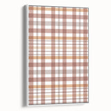 Vintage poster art of an autumnal scene on framed canvas, with warm orange and brown tones, ideal for living room decor.