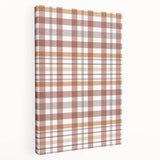 Autumn-themed abstract art on stretched canvas with orange and brown tones, suitable for kitchen wall art.