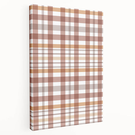 Autumn-themed abstract art on stretched canvas with orange and brown tones, suitable for kitchen wall art.