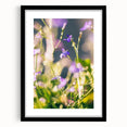 Extra large abstract art print featuring a textured, colorful depiction of spring on a framed canvas.