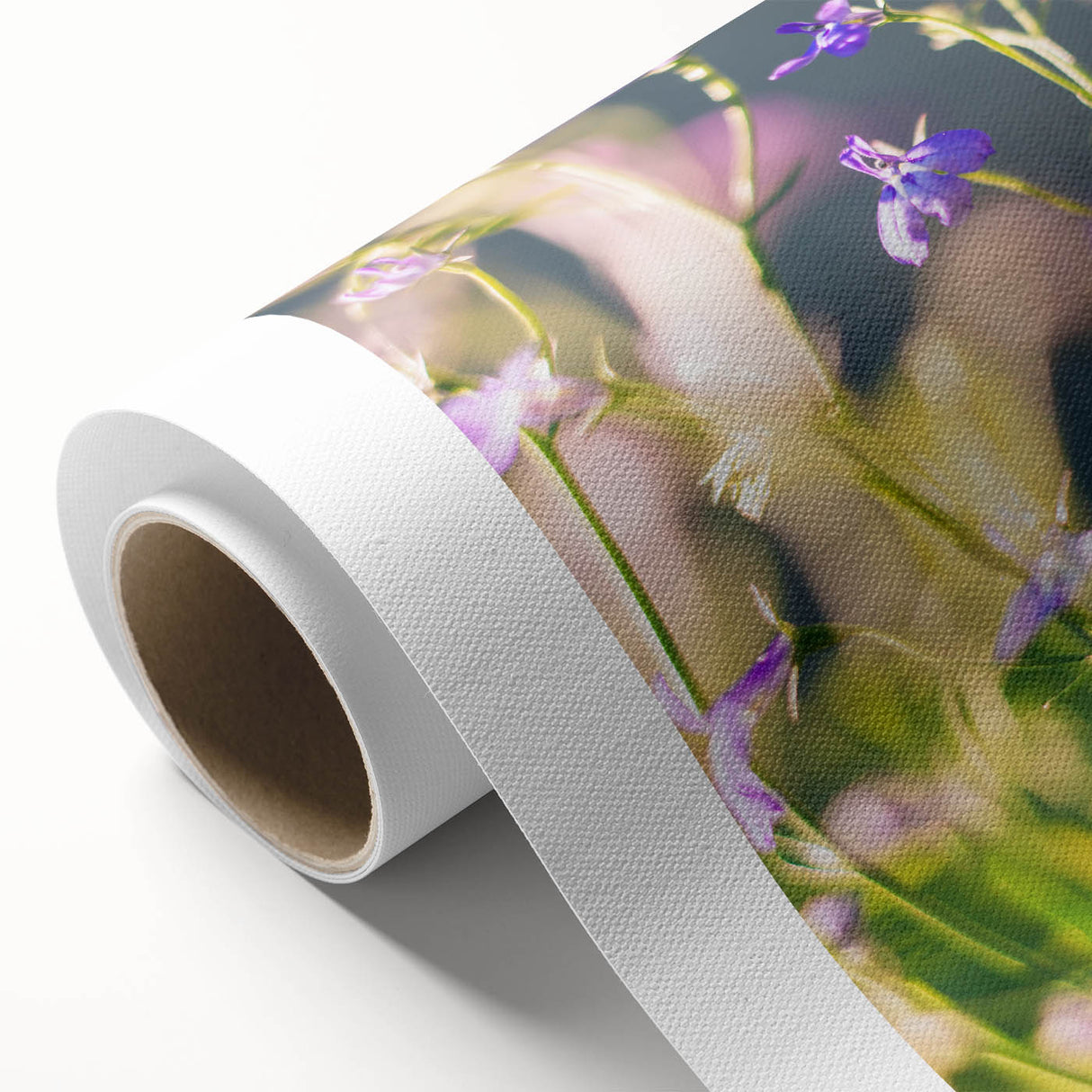 Art deco poster of spring with vibrant green and floral motifs on rolled canvas, ideal for nursery wall art.
