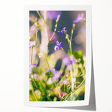 Rolled canvas print of spring-themed floral art in pastel shades, ideal for art wall dining room.
