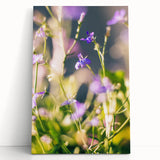 Large black and white stretched canvas depicting a minimalist spring scene, ideal for kitchen wall art.