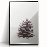 Large abstract wall art featuring geometric shapes in cool blue and gray tones, framed in black acrylic.