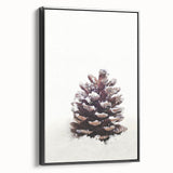 Black and white framed canvas featuring a winter landscape scene, ideal for bedroom wall decor.