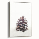 Winter landscape painting on framed canvas, featuring muted gray and blue tones, ideal for modern living room decor.