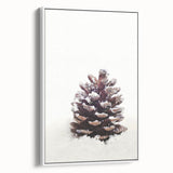 Vintage poster art of a winter scene on a framed canvas, featuring muted blue and gray tones, ideal for living room decor.