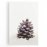 Winter-themed black and white abstract art on stretched canvas, ideal for kitchen wall art.